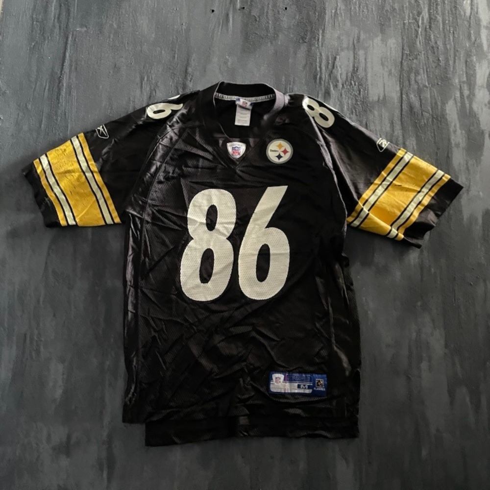 Vintage Reebok Hines Ward‎ 86 Jersey Mens M Black 2000s Pittsburgh Steelers NFL